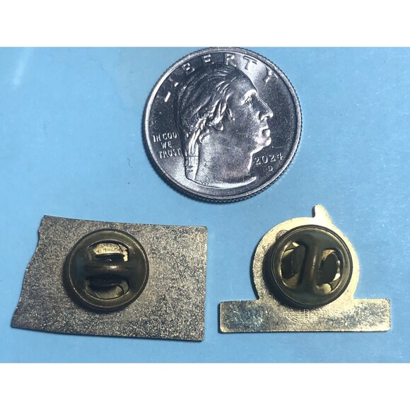 2 North Dakota Souvenir Lapel or Hat Pins - 1989 Centennial + State shaped pin - Picture 2 of 2